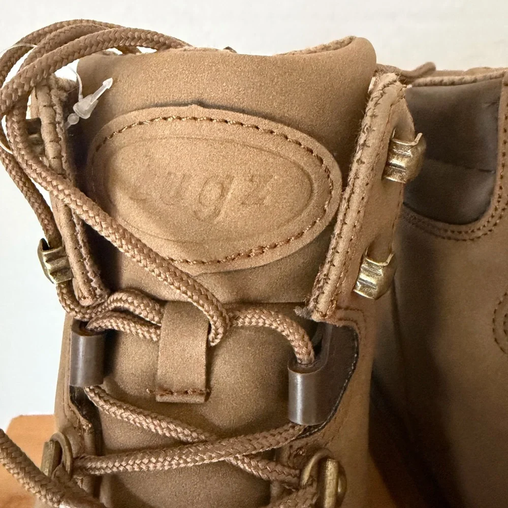 NWT LUGZ Scaffold Tan/Brown Lace-Up Work Hike Boots Men’s Sz 8.5 Slip Resistant